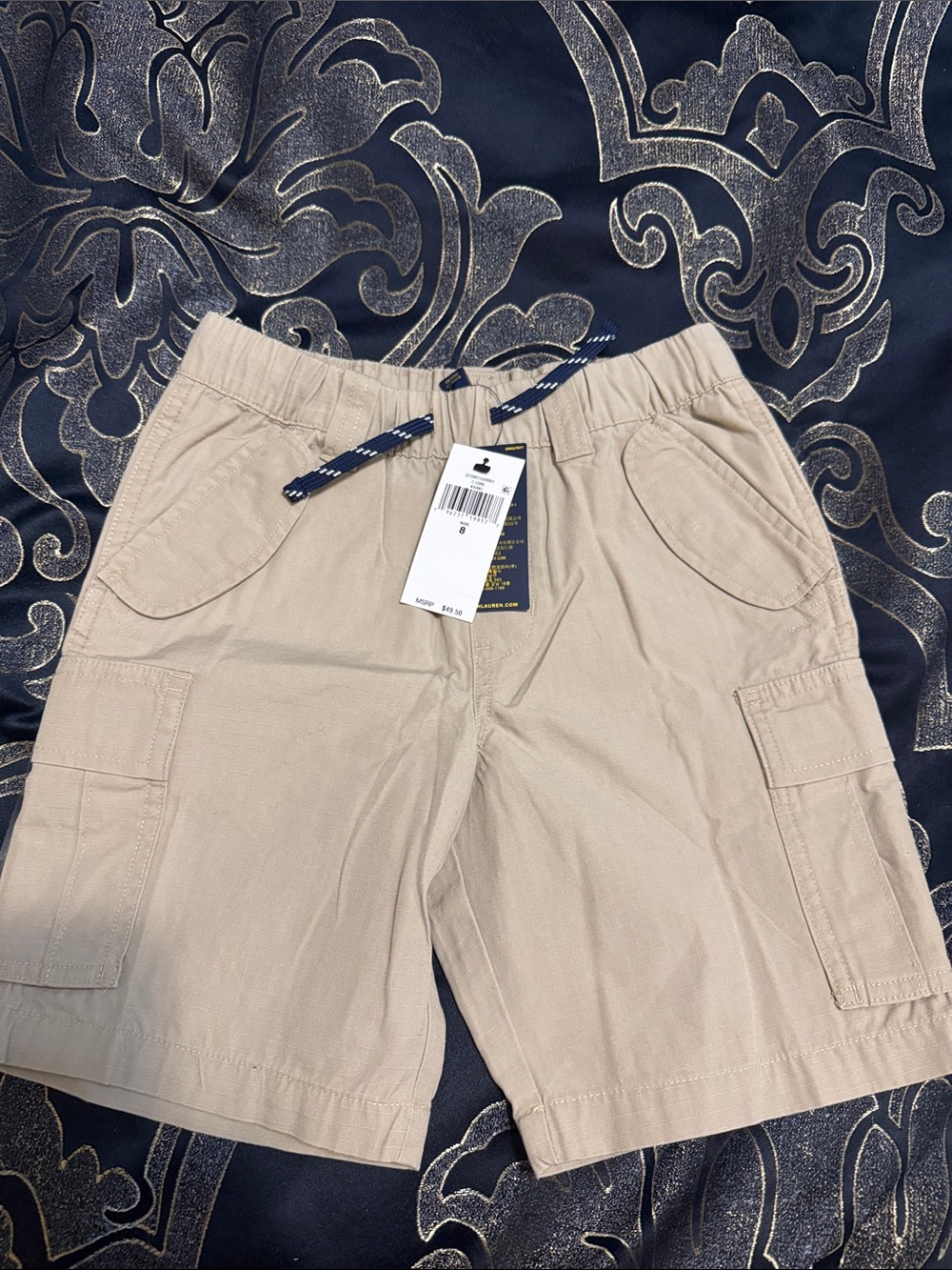 Polo by Ralph Lauren Beige Cargo Drawstring Shorts